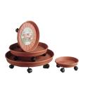 SOTTOVASO CON RUOTE TERRACOTTA D.28 MAX60KG