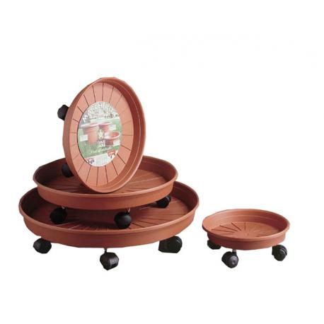 SOTTOVASO CON RUOTE TERRACOTTA D.45 MAX100KG