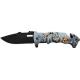 AUSONIA COLTELLO TASCA LAMA INOX M/ALL LUPO 3D 20CM