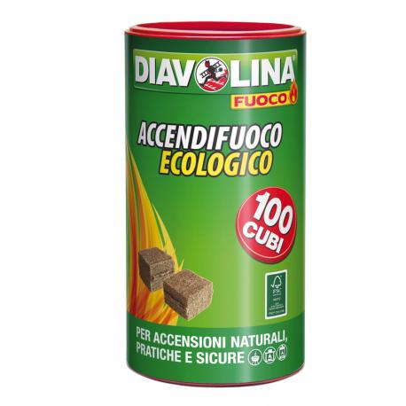 DIAVOLINA ACCENDIFUOCO ECO BARATTOLO 100 CUBI