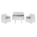 SALOTTINO RESINA LUNA 2POLTR+TAV BIANCO