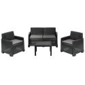 SALOTTO SIMILRATTAN GARDA DIV+2POLT+TAV BIAN