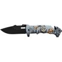 AUSONIA COLTELLO TASCA LAMA INOX M/ALL LUPO 3D 20CM