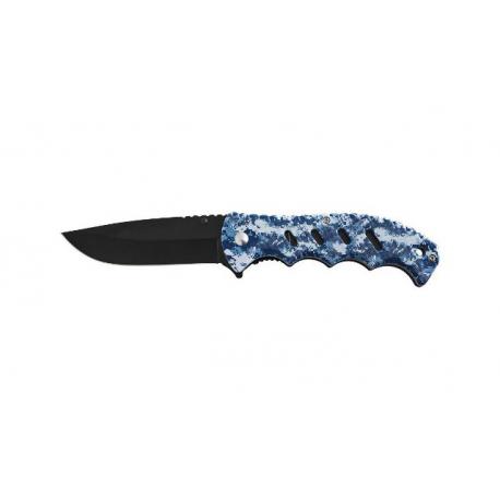 AUSONIA COLTELLO TASCA LAMA INOX MAN PLAST BLU 21CM