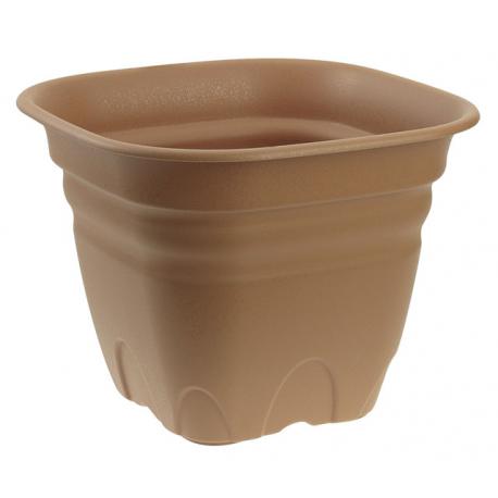 TONTARELLI VASO QUADRO TULLIPAN MARRONE 30CM