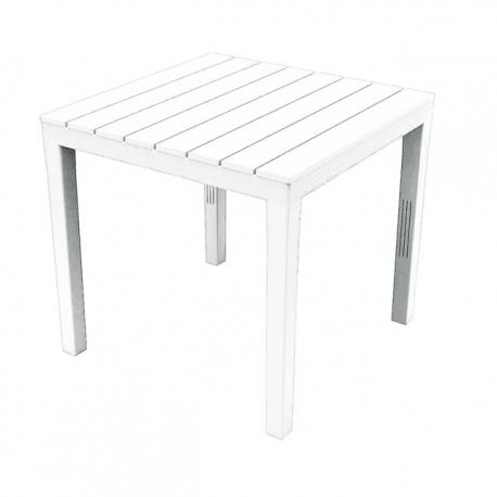 TAVOLO SIMILWOOD BALI 78X78XH72 BIANCO