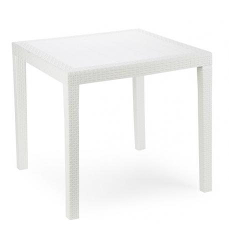 TAVOLO SIMILRATTAN KING 79X79XH72 BIANCO