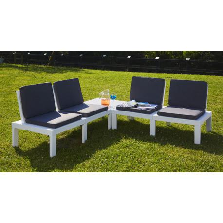 SALOTTINO MOLOK 2PANCHE-1TAVOLO/ANGOL BIANCO