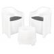 SALOTTINO RESINA LUNA 2POLTR+TAV BIANCO