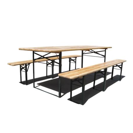 TAVOLO BIRRA ABETE 2GAMB 35KG 25MM 200X80