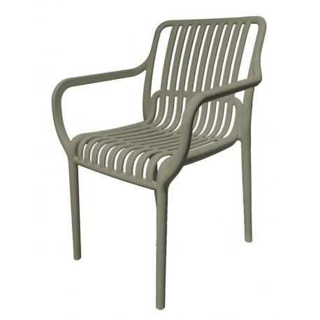 SEDIA LUISE C/BRACCIOLI IMPILABILE VERDE