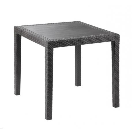TAVOLO SIMILRATTAN KING 79X79XH72 ANTRACITE