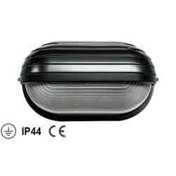 PAPILLON PLAFONIERA MINI PALPEBRA OVALE NERA IP44