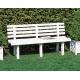 PANCHINA RESINA BIANCA ORCHIDEA CM 145X49XH74