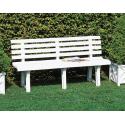 PANCHINA RESINA BIANCA ORCHIDEA CM 145X49XH74