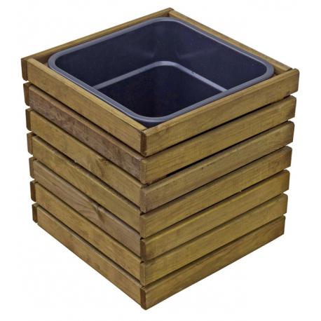 PAPILLON FIORIERA LEGNO/PLASTICA 1VASCA 36X36XH35CM