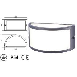PAPILLON PLAFONIERA OVALE ALU NERA IP44