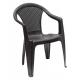 SEDIA MONOBLOCCO KORA SIMILRATTAN ANTRACITE