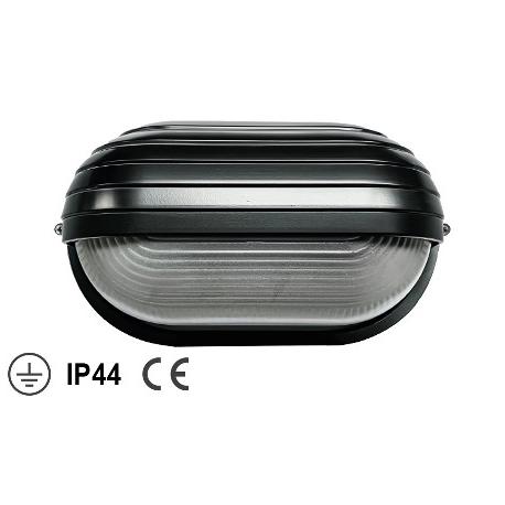 PAPILLON PLAFONIERA MINI PALPEBRA OVALE NERA IP44