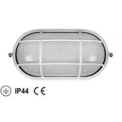 PAPILLON PLAFONIERA OVALE ALU NERA IP44