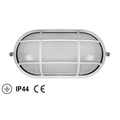 PAPILLON PLAFONIERA OVALE ALU NERA IP44