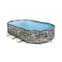 BESTWAY PISCINA OVAL PIETRA 20241L 610X366X122 56719
