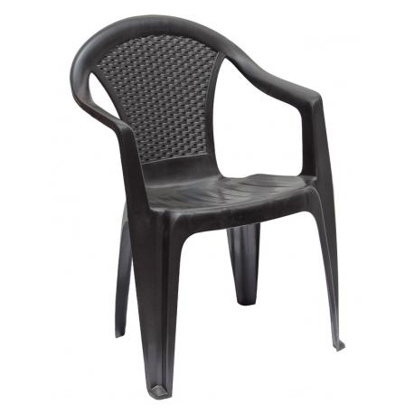 SEDIA MONOBLOCCO KORA SIMILRATTAN ANTRACITE