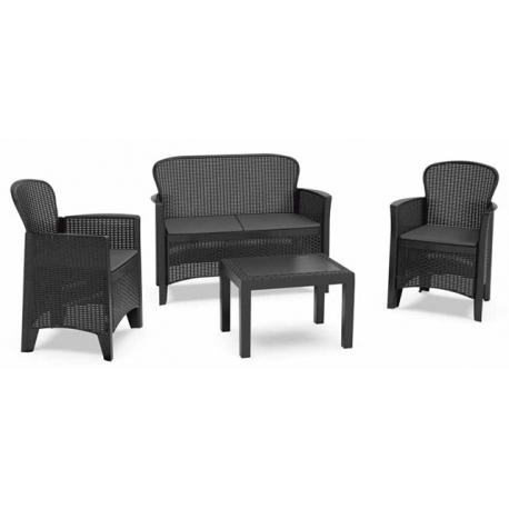 SALOTTO SIMILRATTAN JUNGLE DIV+2POLT+TAV ANTR