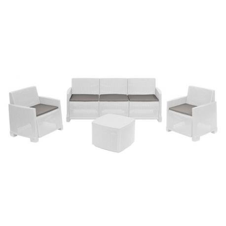 SALOTTO SIMILRATTAN GARDA DIV+2POLT+TAV BIAN