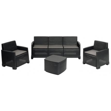 SALOTTO SIMILRATTAN GARDA DIV+2POLT+TAV ANTR