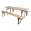 TAVOLO BIRRA ABETE 2GAMB 35KG 25MM 200X80
