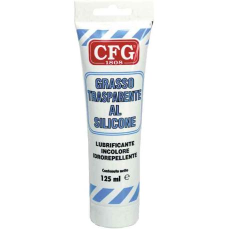 GRASSO TRASPARENTE AL SILICONE CFG 125ML - specifico x accoppiamenti misti; non adatto x cuscinetti