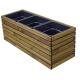 PAPILLON FIORIERA LEGNO/PLASTICA 3VASCA 36X98XH35CM