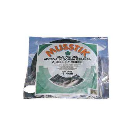 PROFILO ADESIVO EPDM ESPANSO NERO MM5X20X20MT