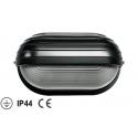 PAPILLON PLAFONIERA MINI PALPEBRA OVALE NERA IP44