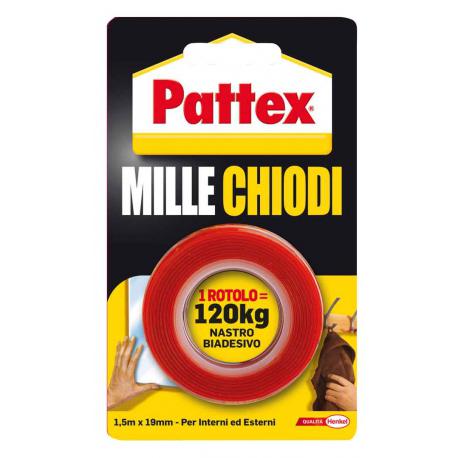 HENKEL PATTEX MILLECHIODI TAPE BIADESIVO 19MMX1,5M