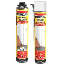 SOUDAL SCHIUMA POLIUR UNIVERS CHAMPAGNE P/PIST 750ML - a pistola