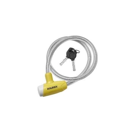 MAURER LUCCHETTO SPIRALE A SCATTO T.GIALLA MM12X80CM