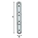 ALDEGHI LASTR STAMP 4 FORI DIR 61x15 INOX /163IN 163IN06