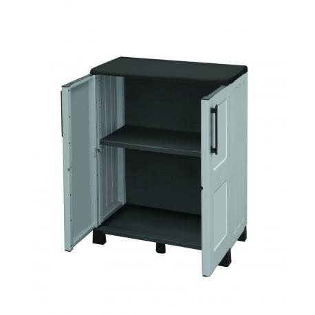 SCAFFALE POLIPROP 5 RIPIANI NERO CM70X30X175