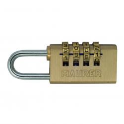 MAURER LUCCHETTO A COMBINAZIONE 4 NUMERI 38MM - combinazione a 4 numeri
