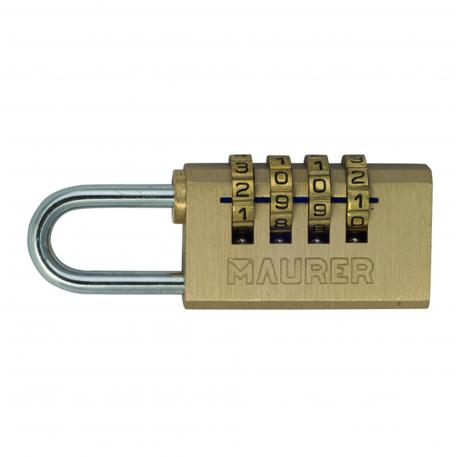 MAURER LUCCHETTO A COMBINAZIONE 4 NUMERI 38MM - combinazione a 4 numeri