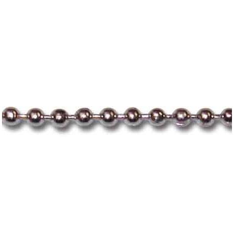 MINUTEX CATENA PERLINE ACC NICHELATO 3MM BOBINA /878 878-230 - Acciaio Nichelato