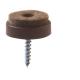 MAURER SCIVOLI FELTRO MARRONE C/VITE PZ8 MM20 - con vite
