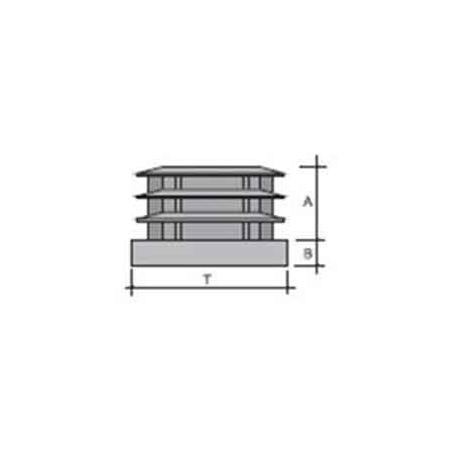 PUNTALE X INTERNO OVALE ALETTAT.MM 20X40 |% - A=mm.19 - B=mm.6