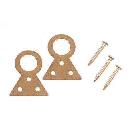ATTACCAGLIE FISSE OTT C/CHIO N.1 BL 16PZ |% 13010010 - 16 pezzi