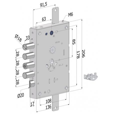 SECUREMME SECUREMME 2651 SERRAT BLINDATA 136X31X206 28