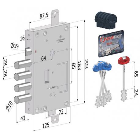 SECUREMME SECUREMME 1401 SERRAT BLINDATA 125X31X203 28