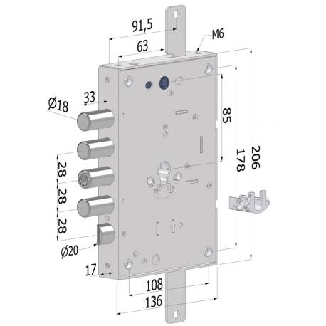 SECUREMME SECUREMME 2601 SERRAT BLINDATA 136X31X206 28