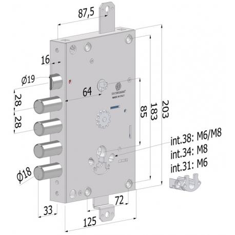 SECUREMME SECUREMME 165C SERRAT BLINDATA 125X35X203 28